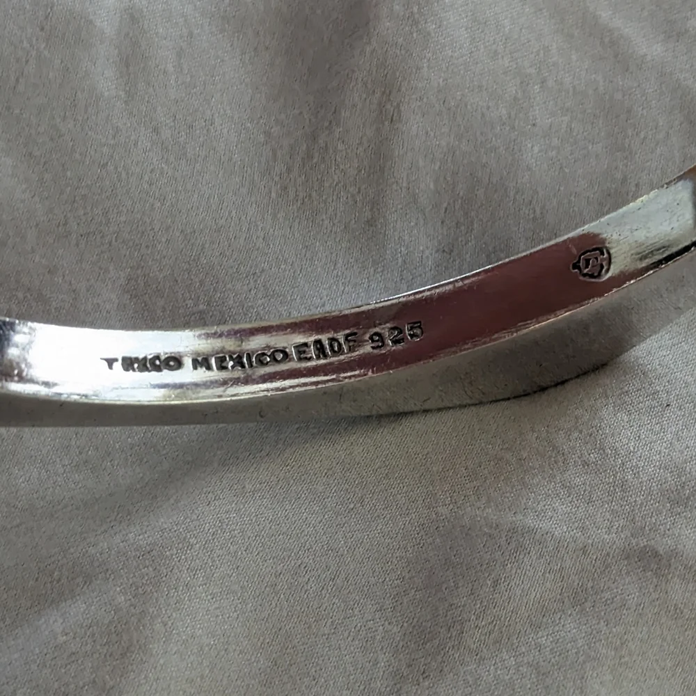 Bangle bracelet Sterling silver Taxco Mexico 925 - Picture 3 of 5